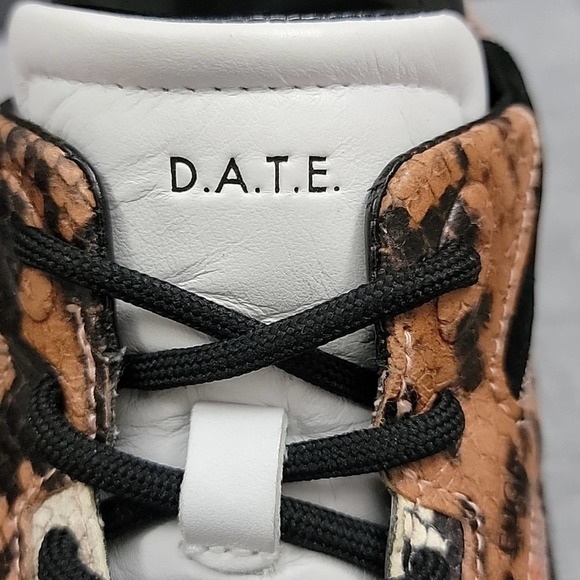 D.a.t.e. Fuga python embossed chunky leather trainer / sneaker women's 8.5 - Picture 4 of 12